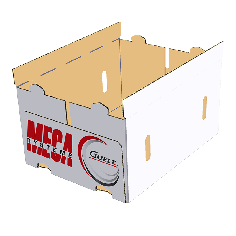 Méca-Système | caisse carton à trottoirs encliquetables
