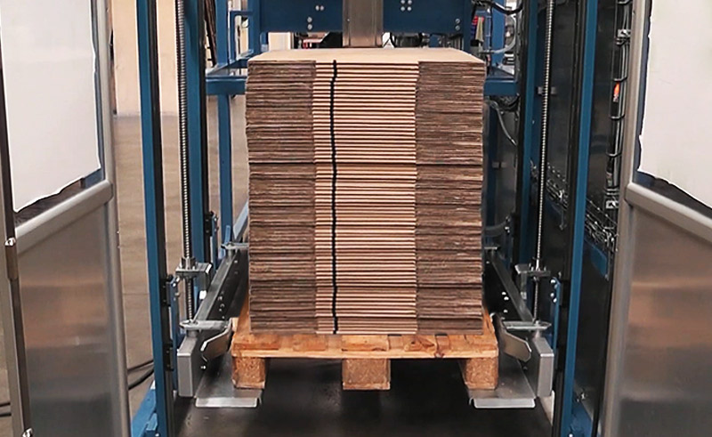 PSP - example of a pallet of regular slotted case blanks - Meca-Systeme