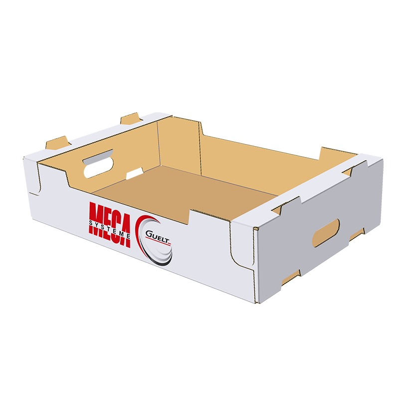 Corrugated tray with full glued corners - Méca-Système Machinery