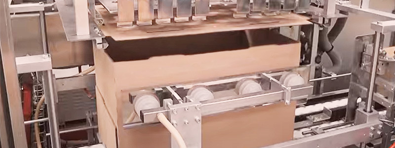 Corrugated case lidding machine - Meca-Systeme 