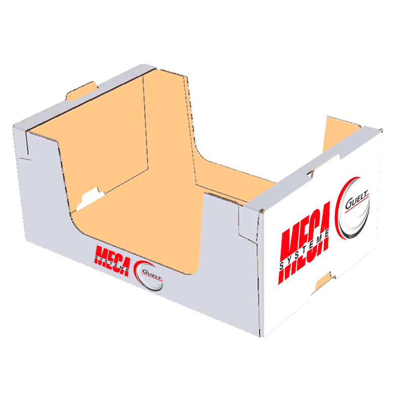 Glued tabs corrugated display tray - Méca-Système Machinery