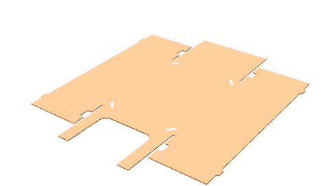 Triangular cornerpost corrugated display tray - Méca-Système Machinery