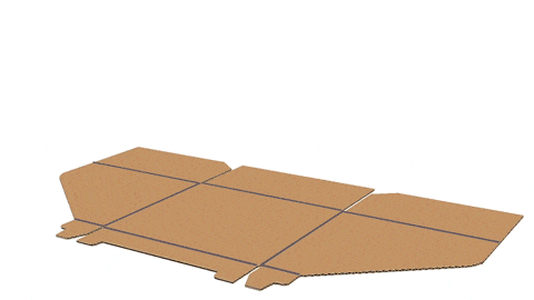 4 glued corners corrugated display tray - Méca-Système Machinery