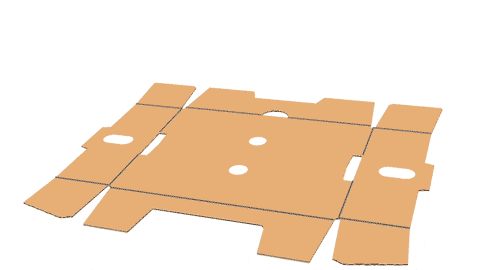 2 sides truncated corrugated tray - Méca-Système Machinery