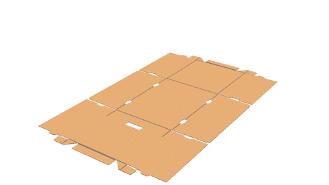Corrugated case with glued tabs and rolled sides - Méca-Système Machinery